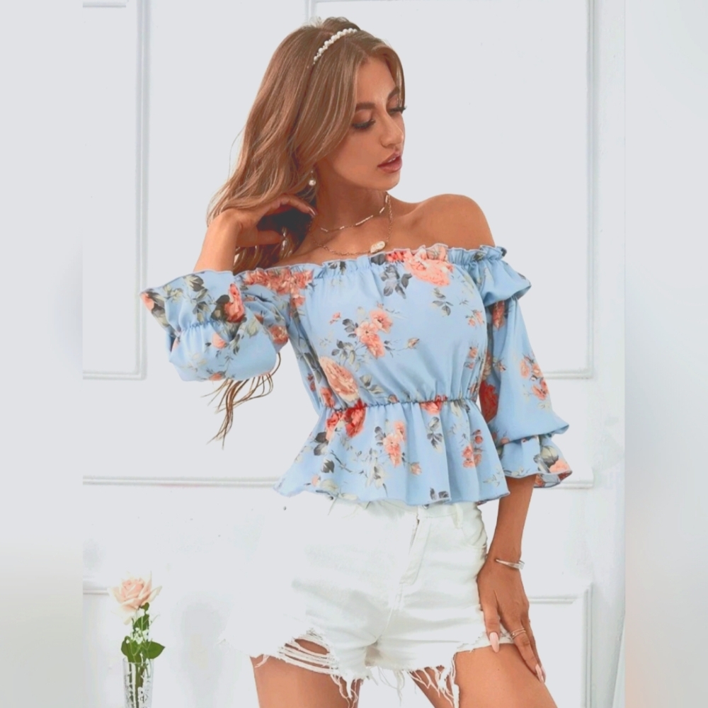 Off the Shoulder Floral Top